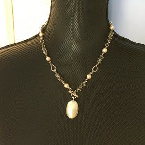 Michael Dawkins Sterling Silver and Pearl Necklace